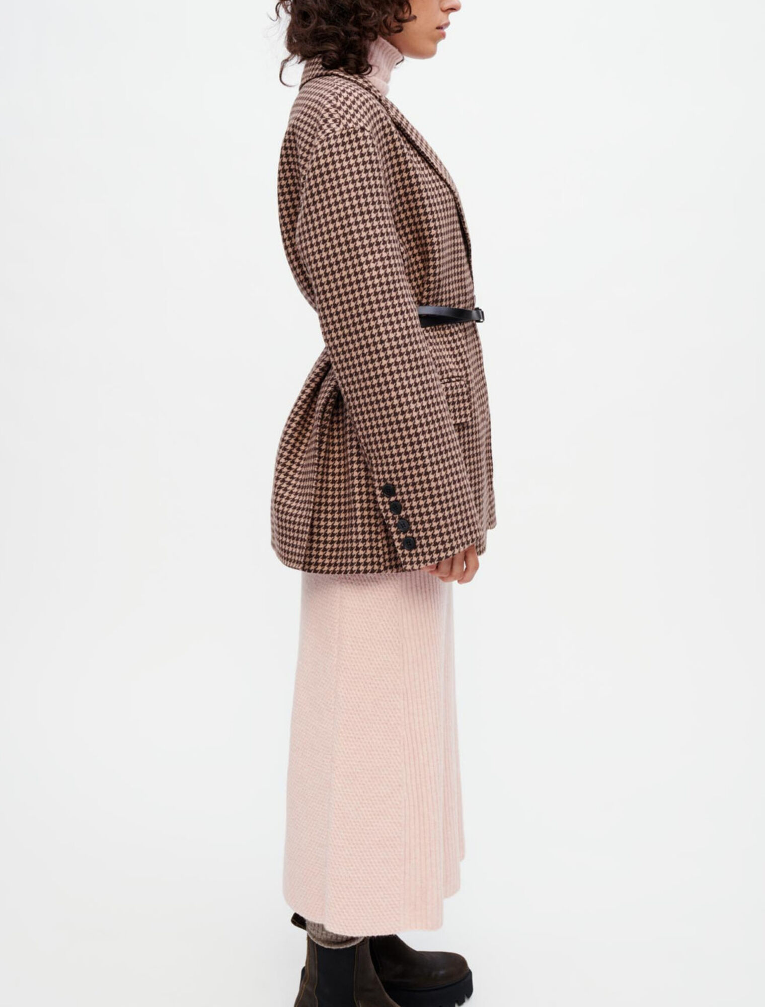 Cappotto oversize in pied-de-poule