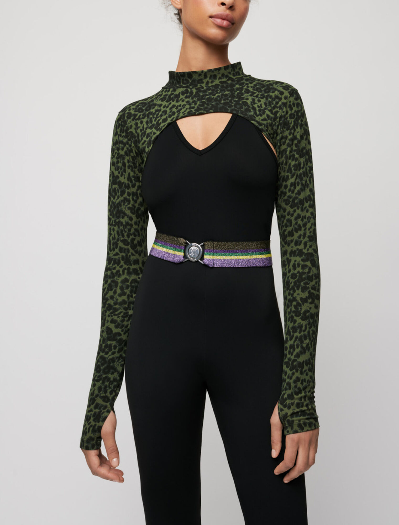 Mini crop top stampato