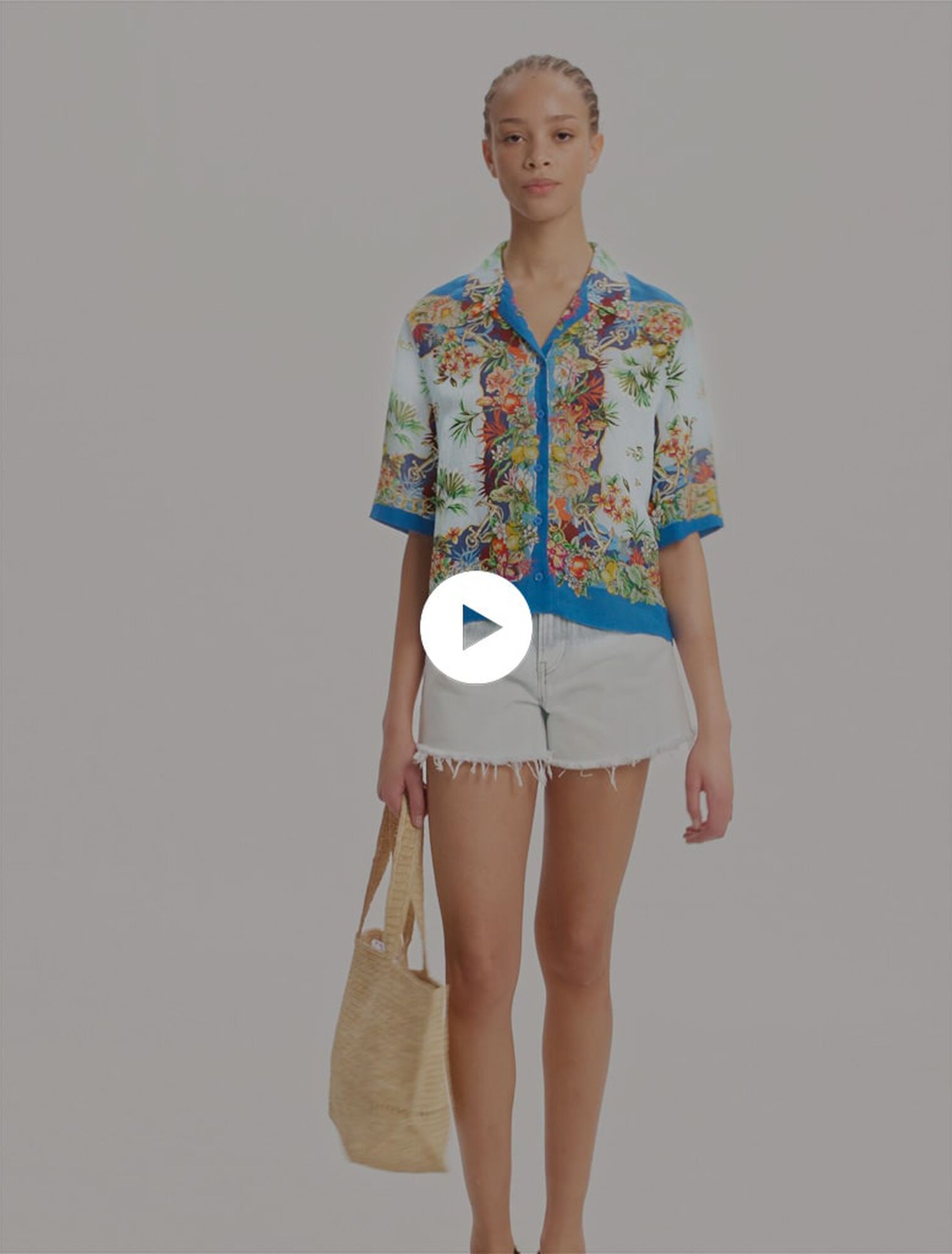 Camicia corta con stampa