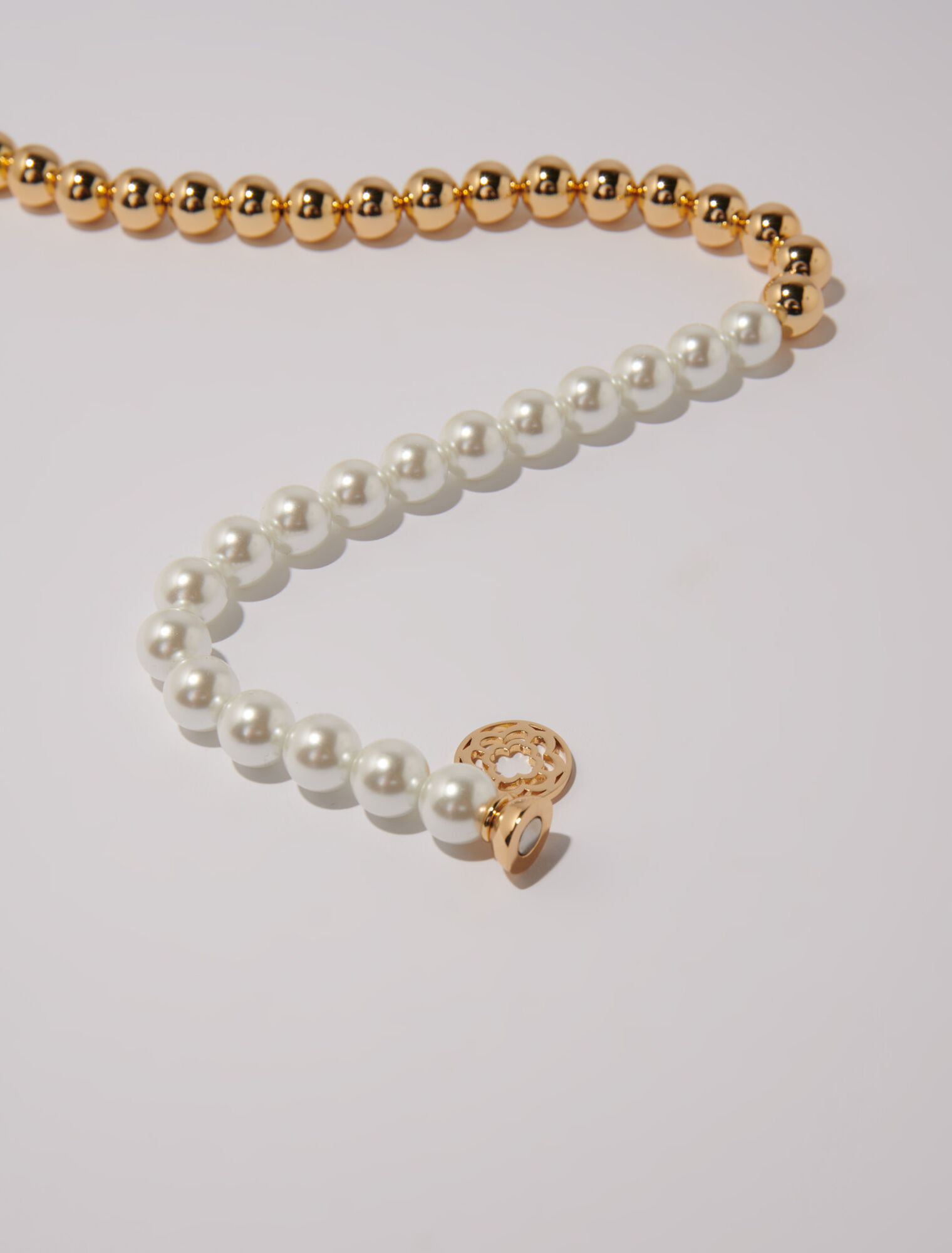 Collana girocollo con mix di perle