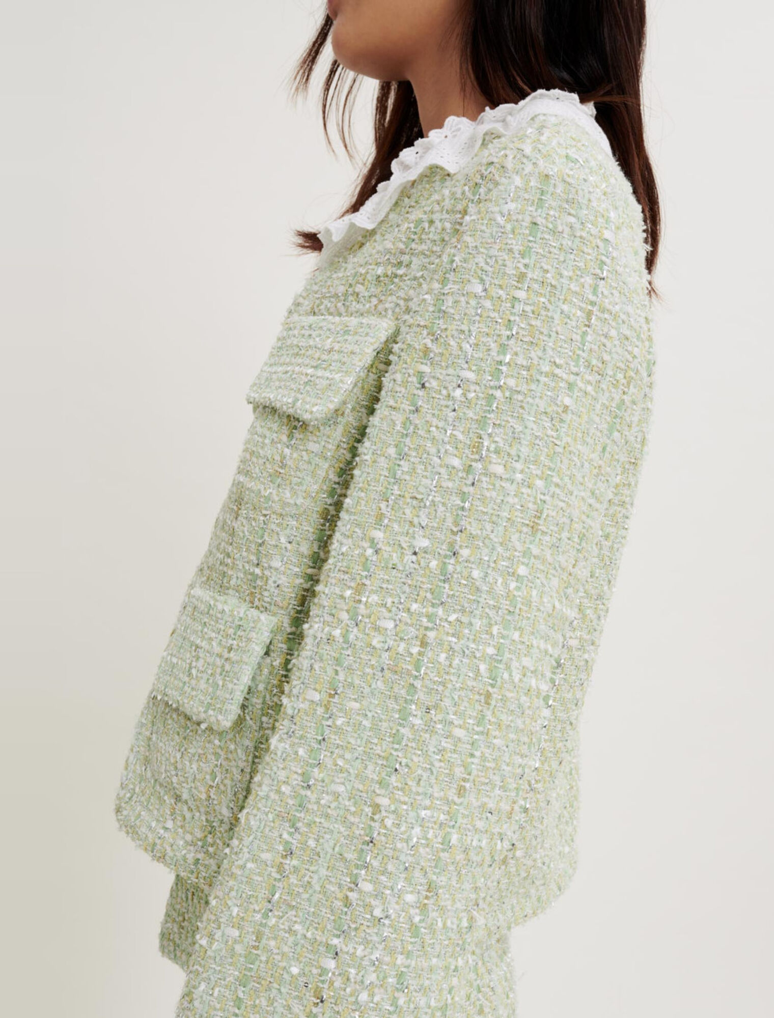 Giacca in tweed con lucentezza