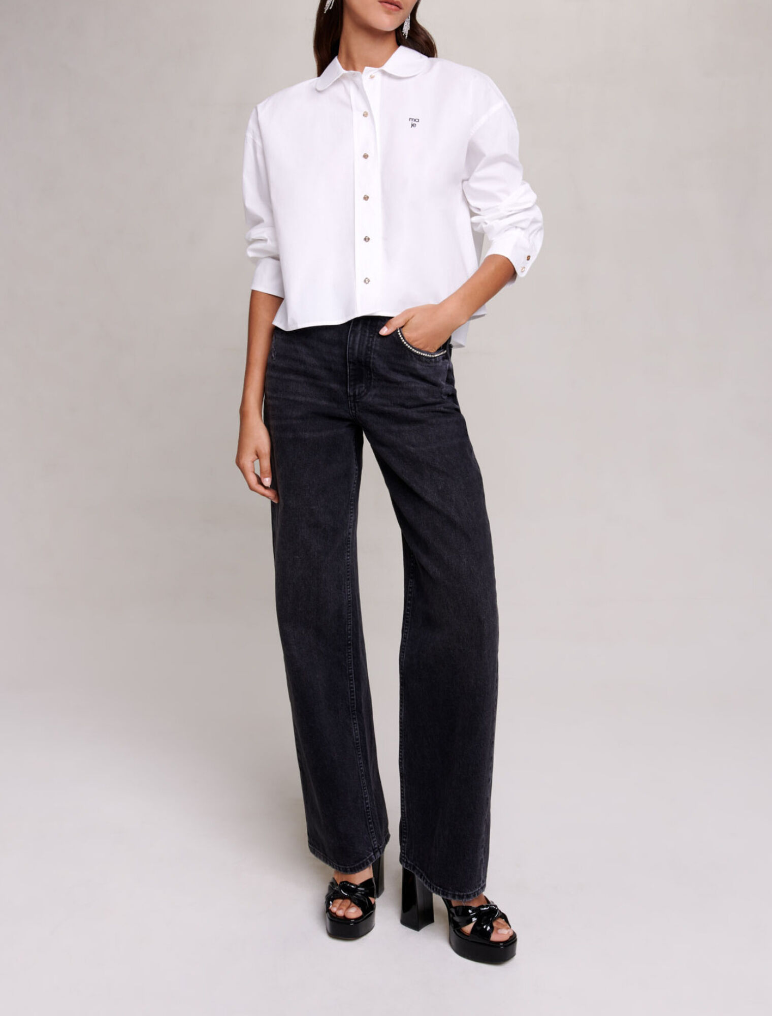Camicia corta in cotone