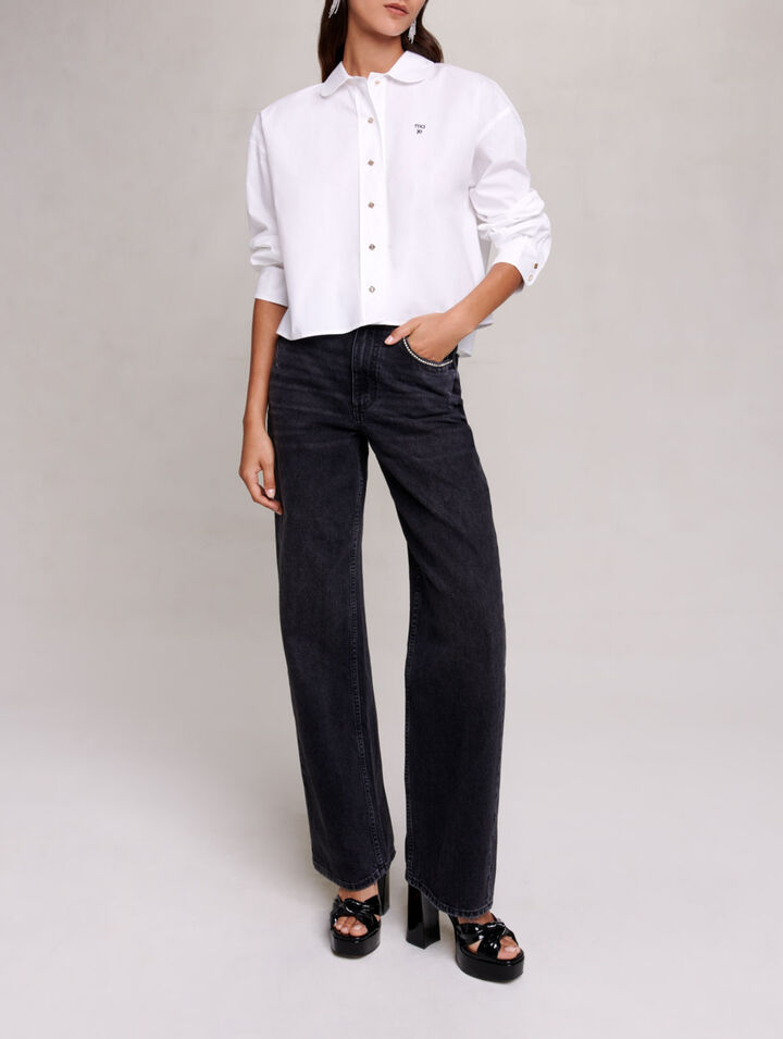 Camicia corta in cotone