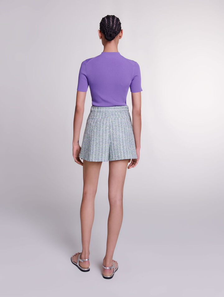 Shorts in tweed