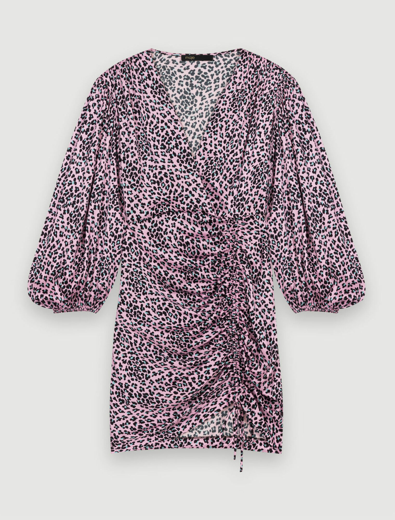 Abito drappeggiato leopardato