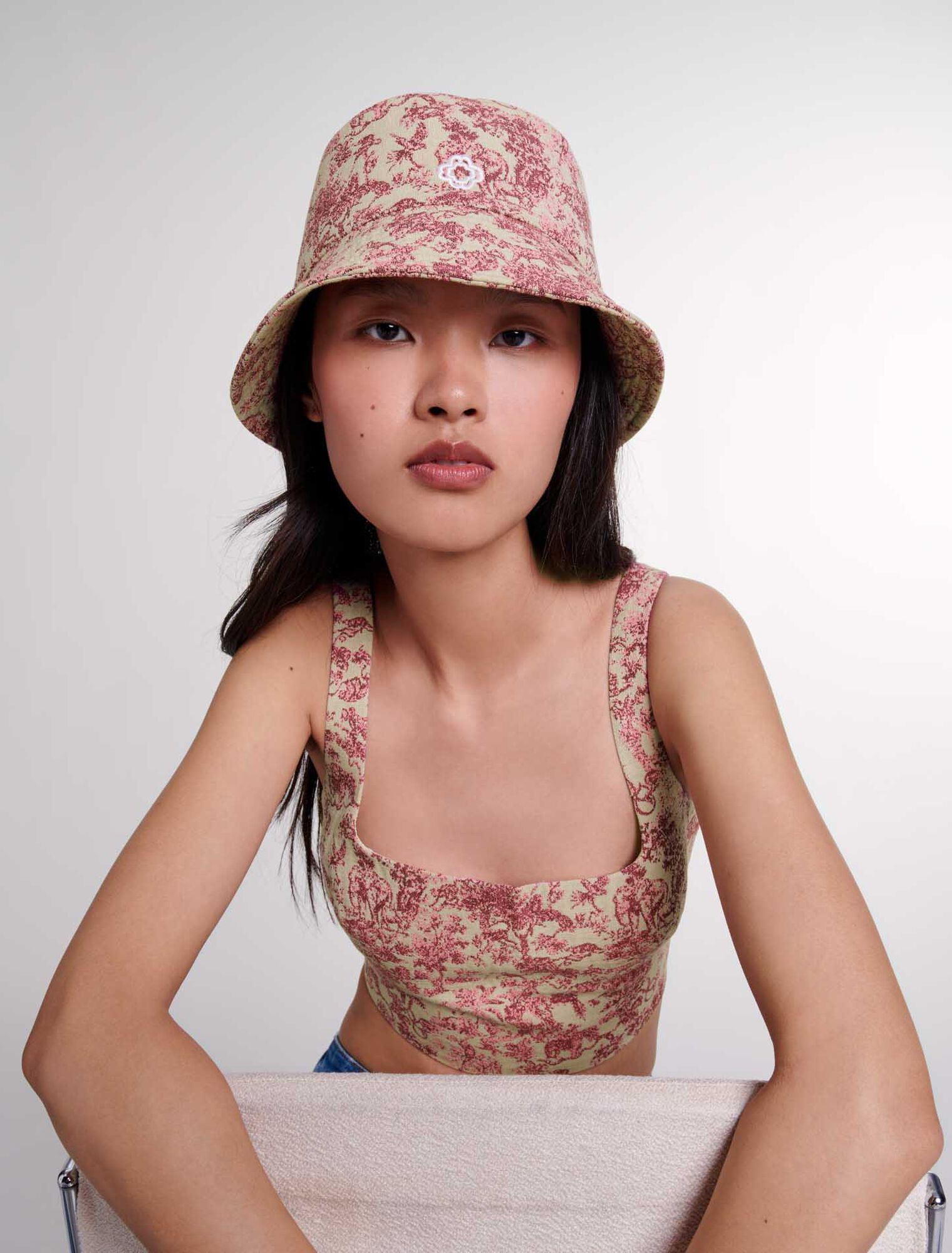 Cappello bucket in cotone stampato