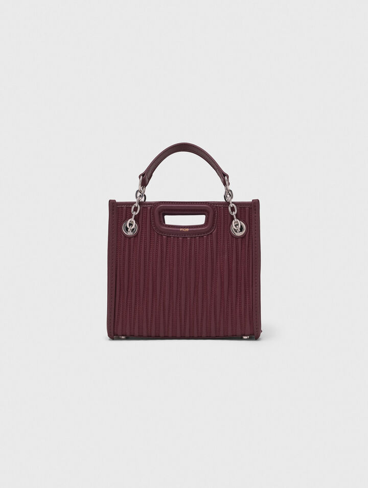Mini borsa tote in pelle trapuntata