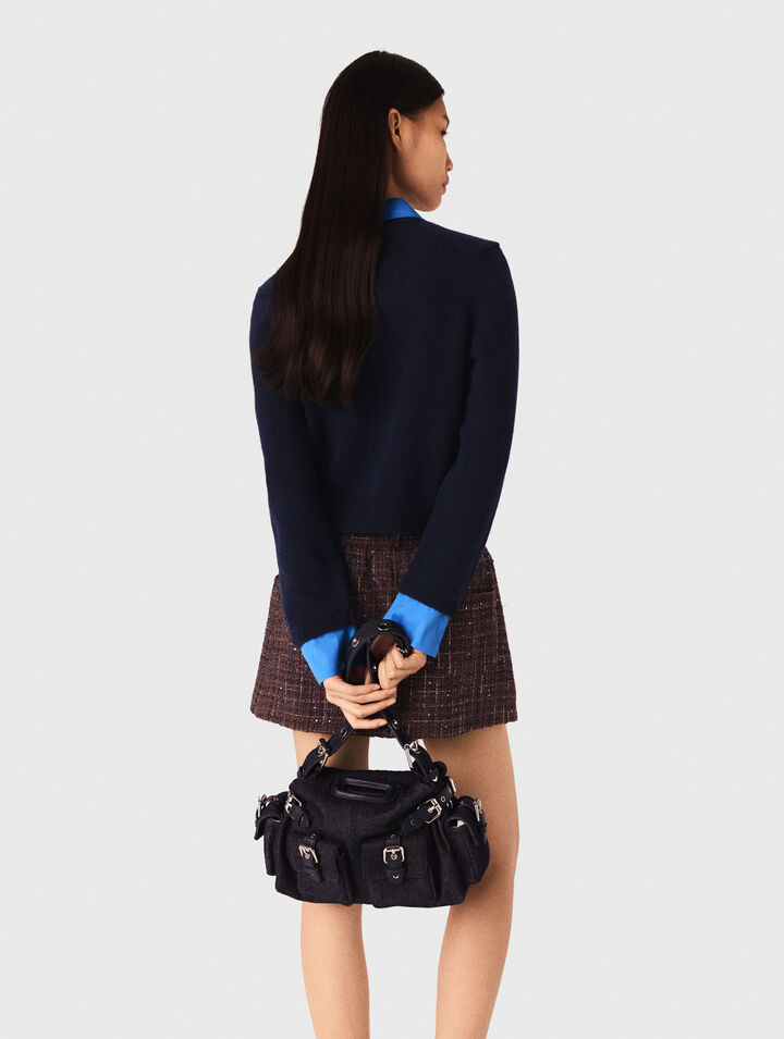 Cardigan con dettagli rimovibili