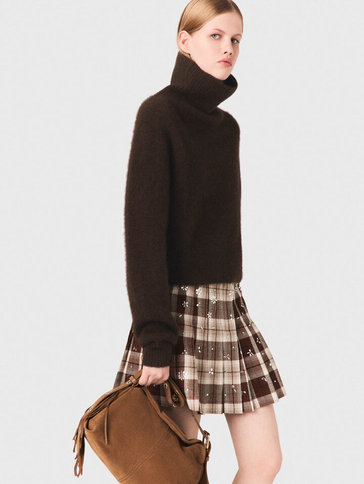 Maglione dolcevita in misto yak