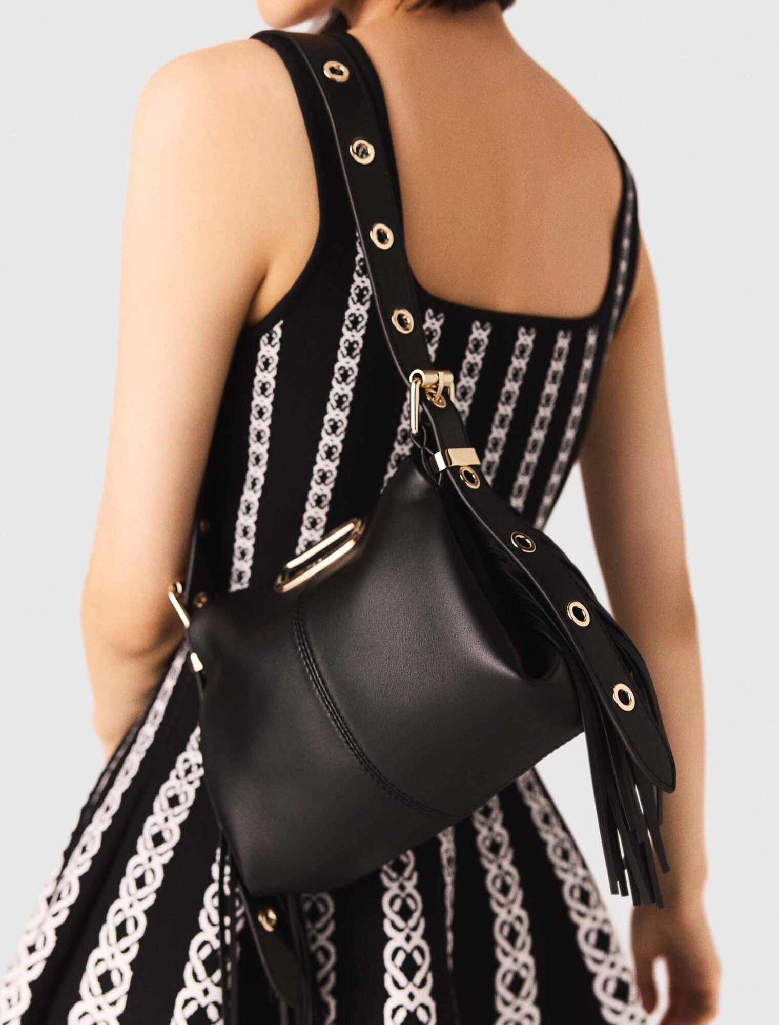 Borsa Miss M mini manico dorato