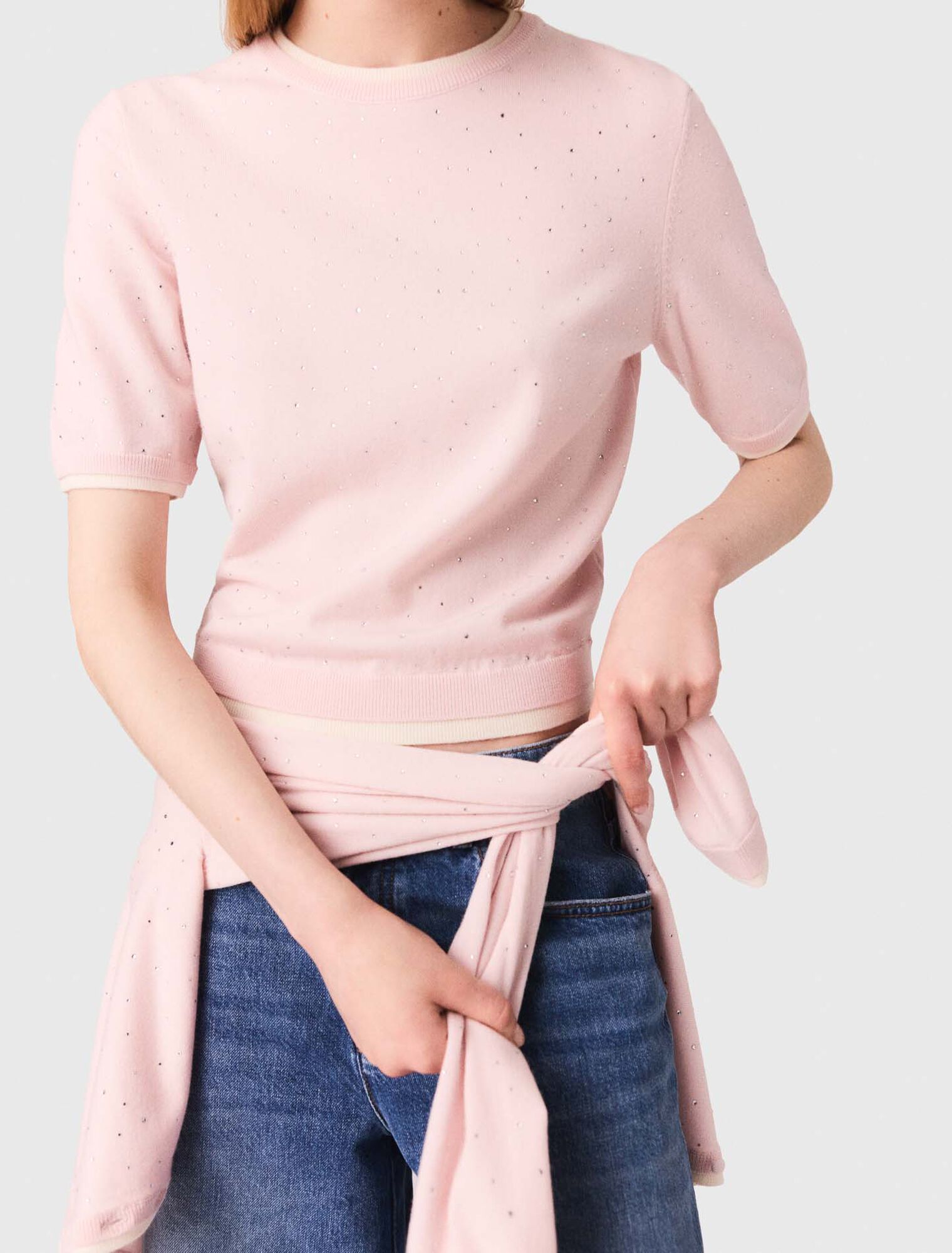 Maglione 100% lana maniche corte