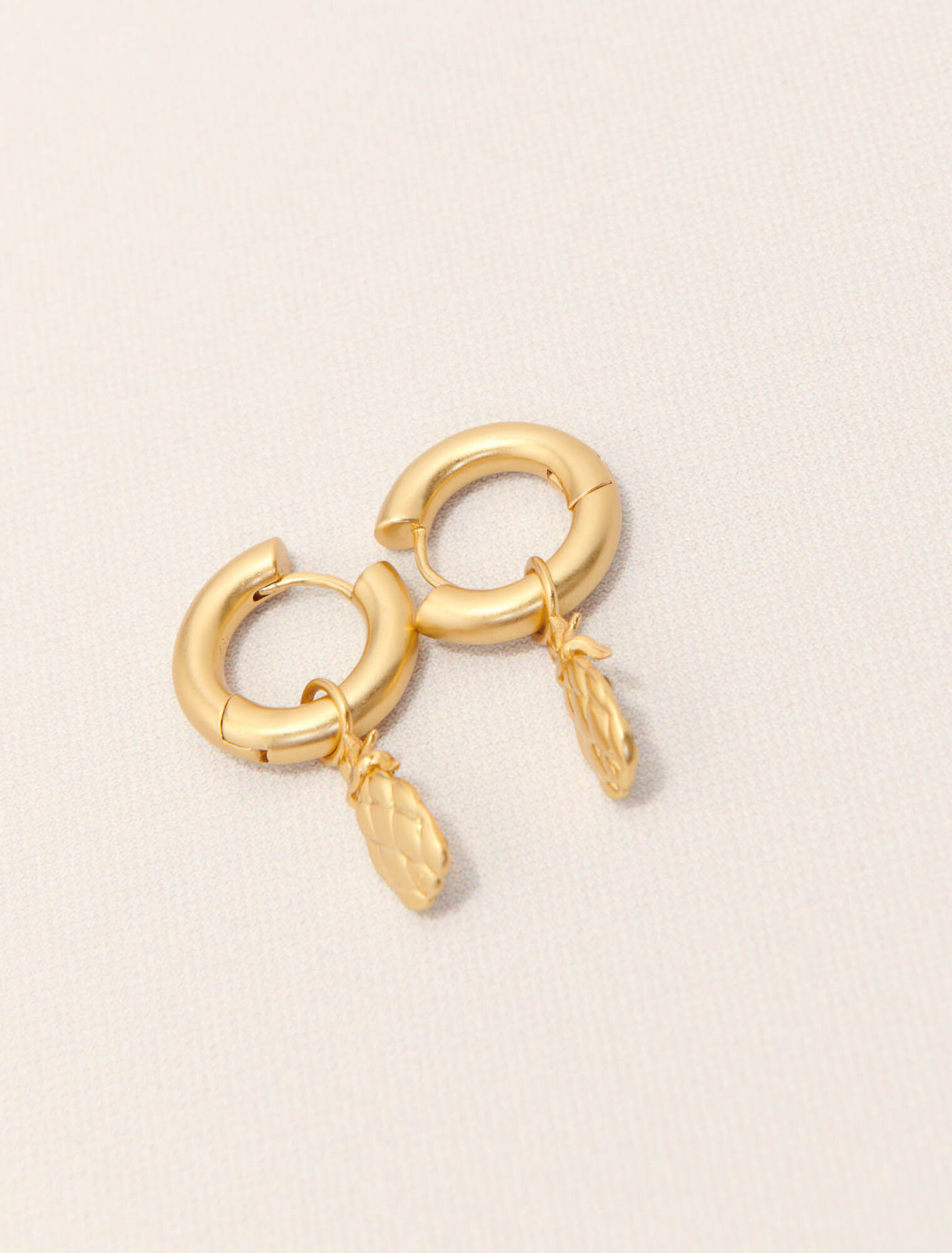 Mini-orecchini cerchi ananas strass
