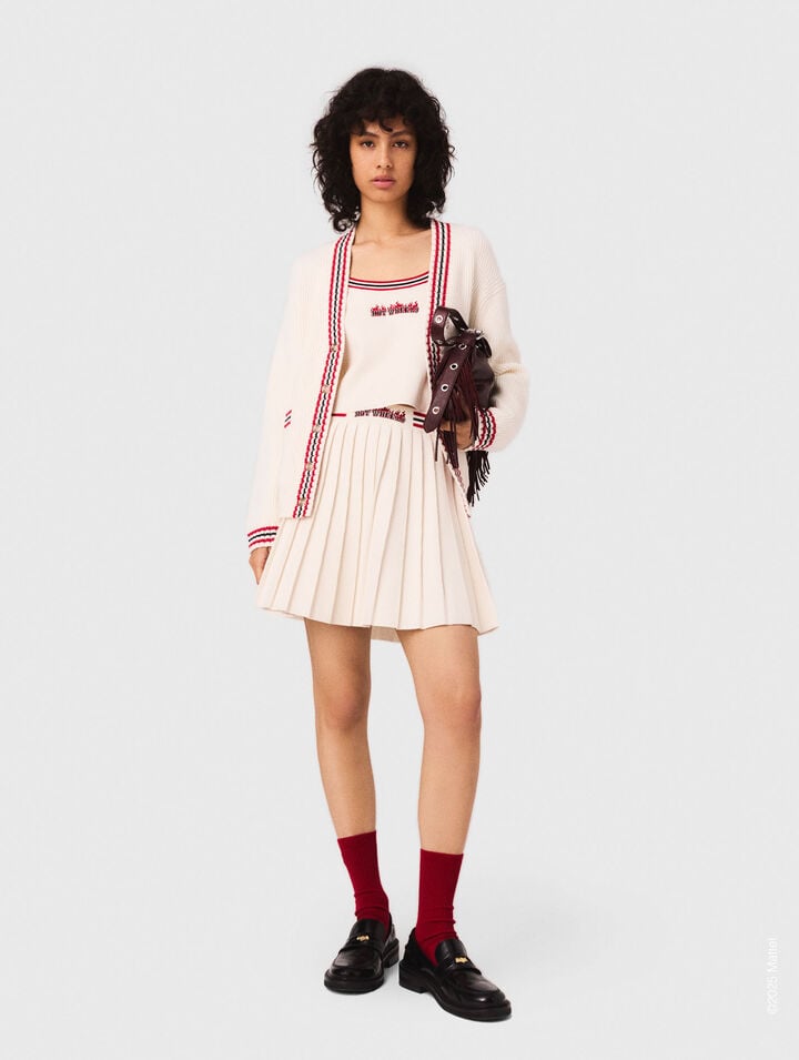 Cardigan lungo ricamato