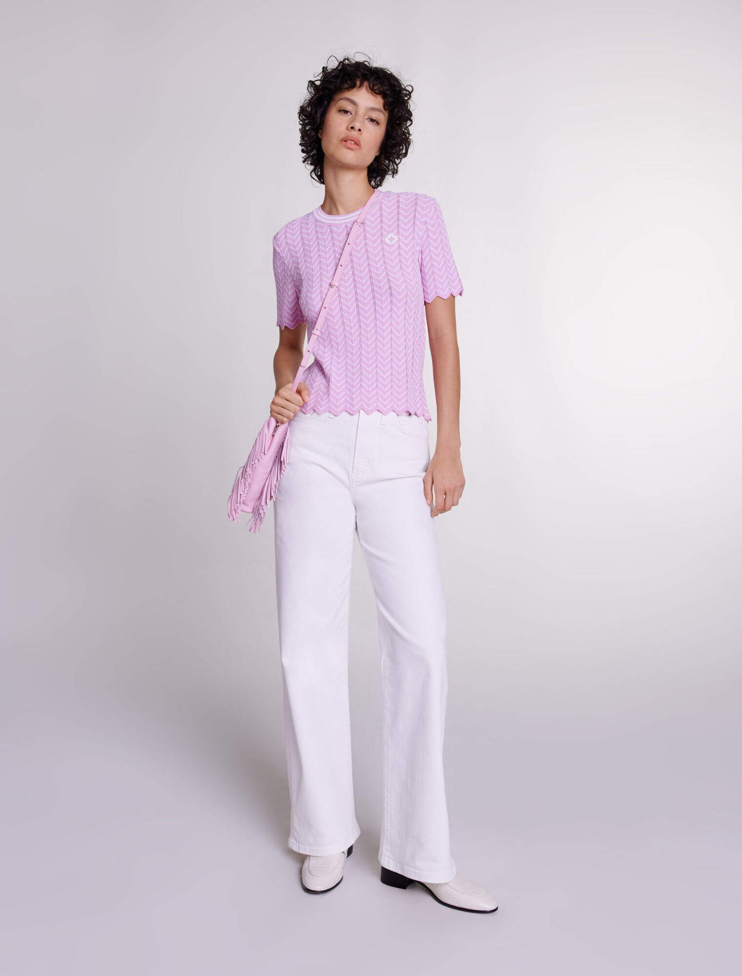 Top in maglia traforata