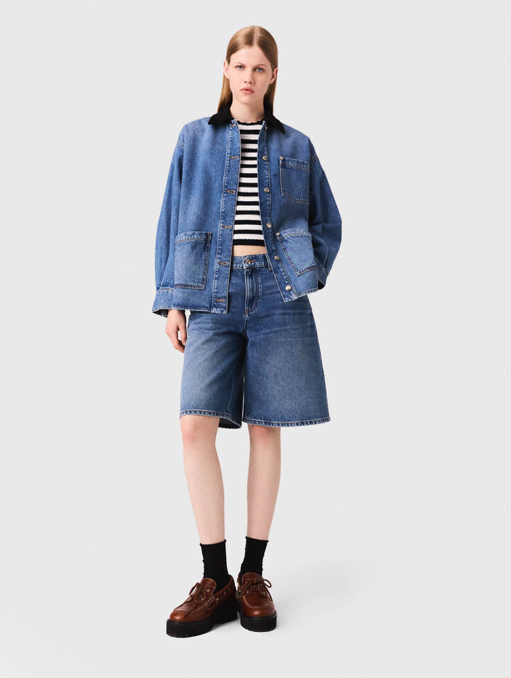 Giacca di jeans scolorita