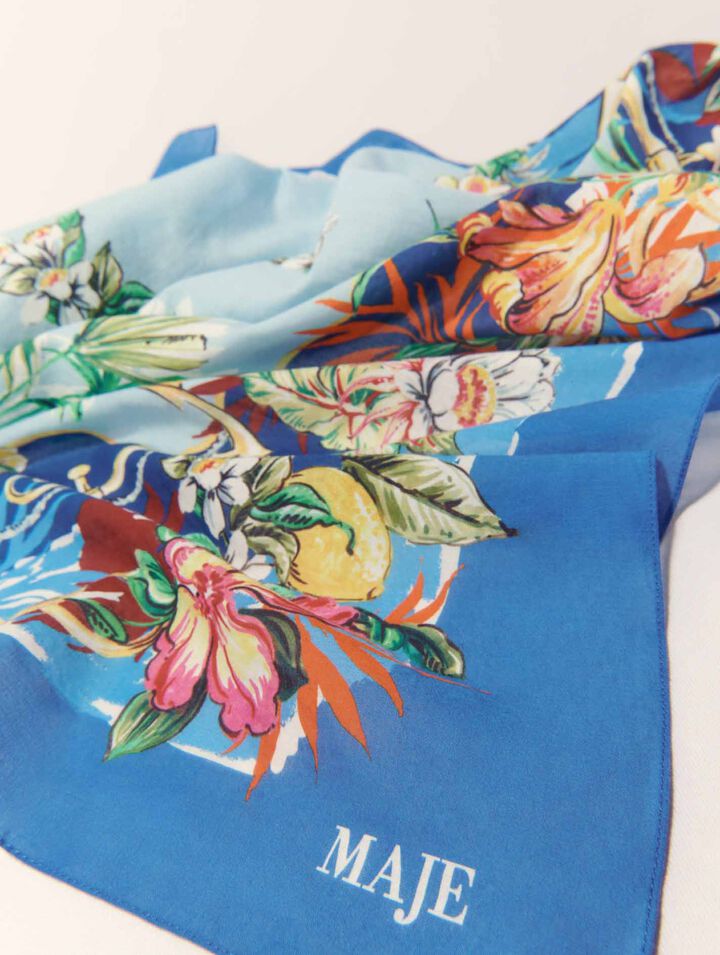 Foulard 90x90cm in cotone stampato