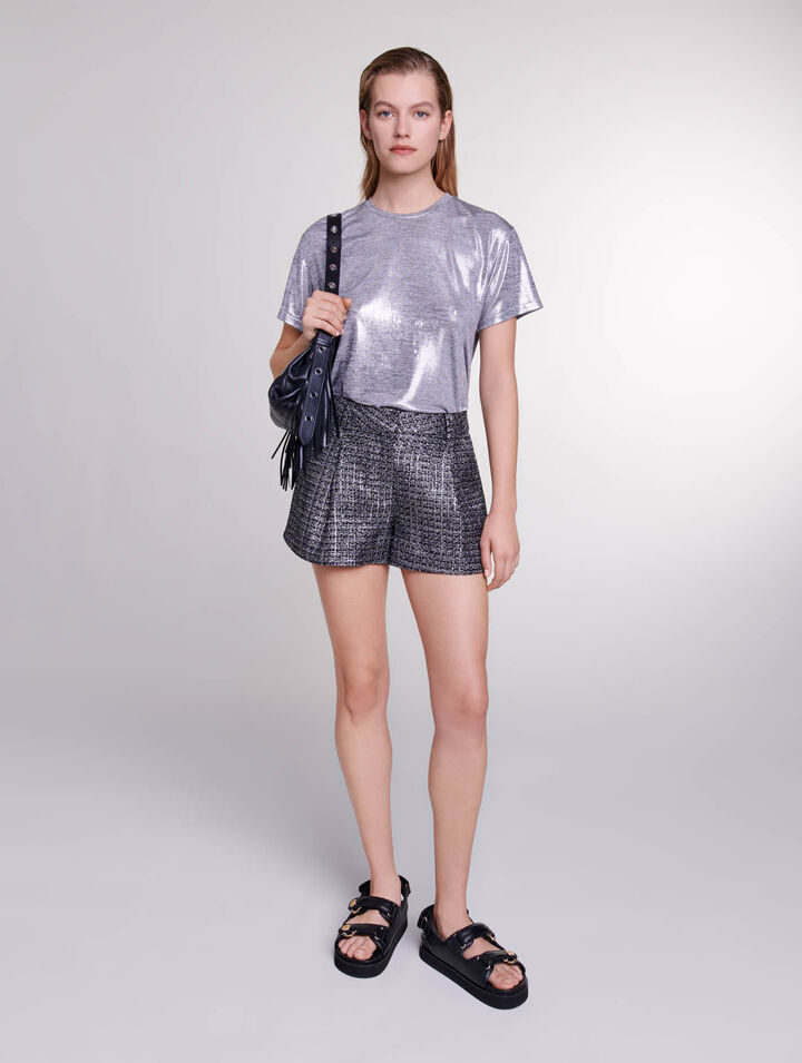 Shorts in tweed