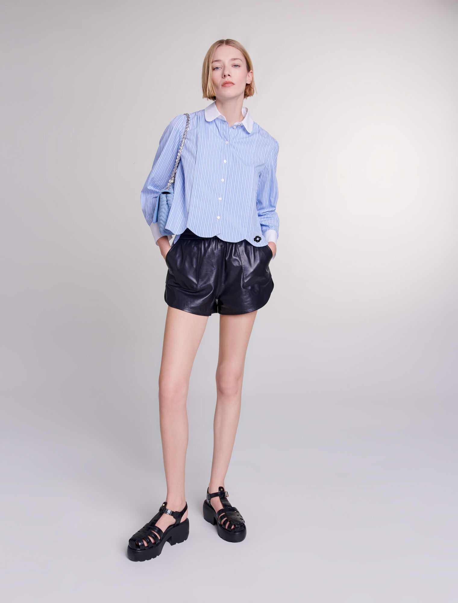 Shorts in pelle