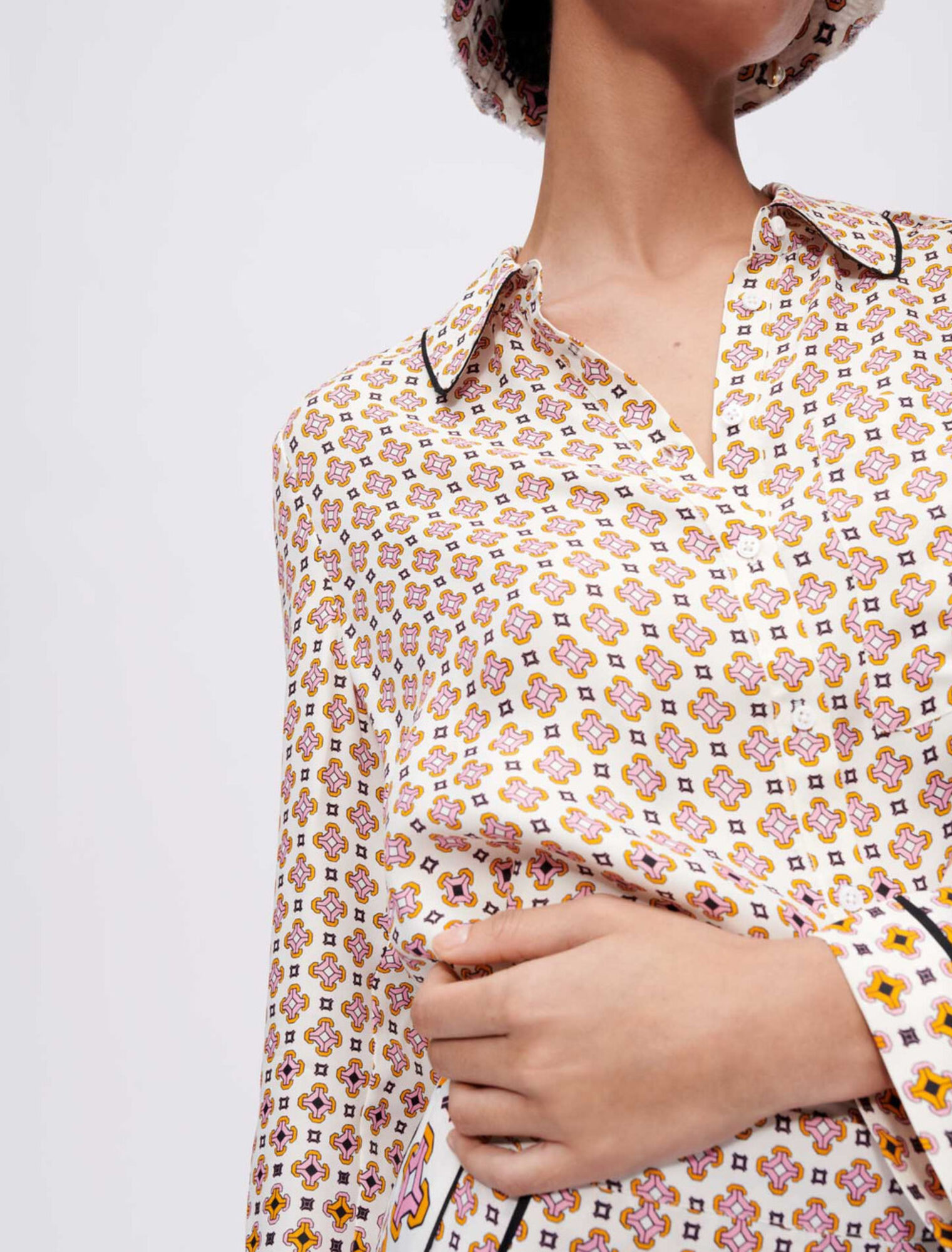 Camicia in viscosa stampata