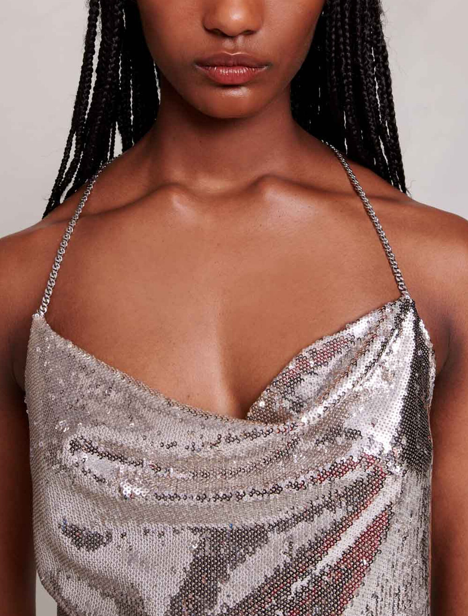Abito corto glitterato