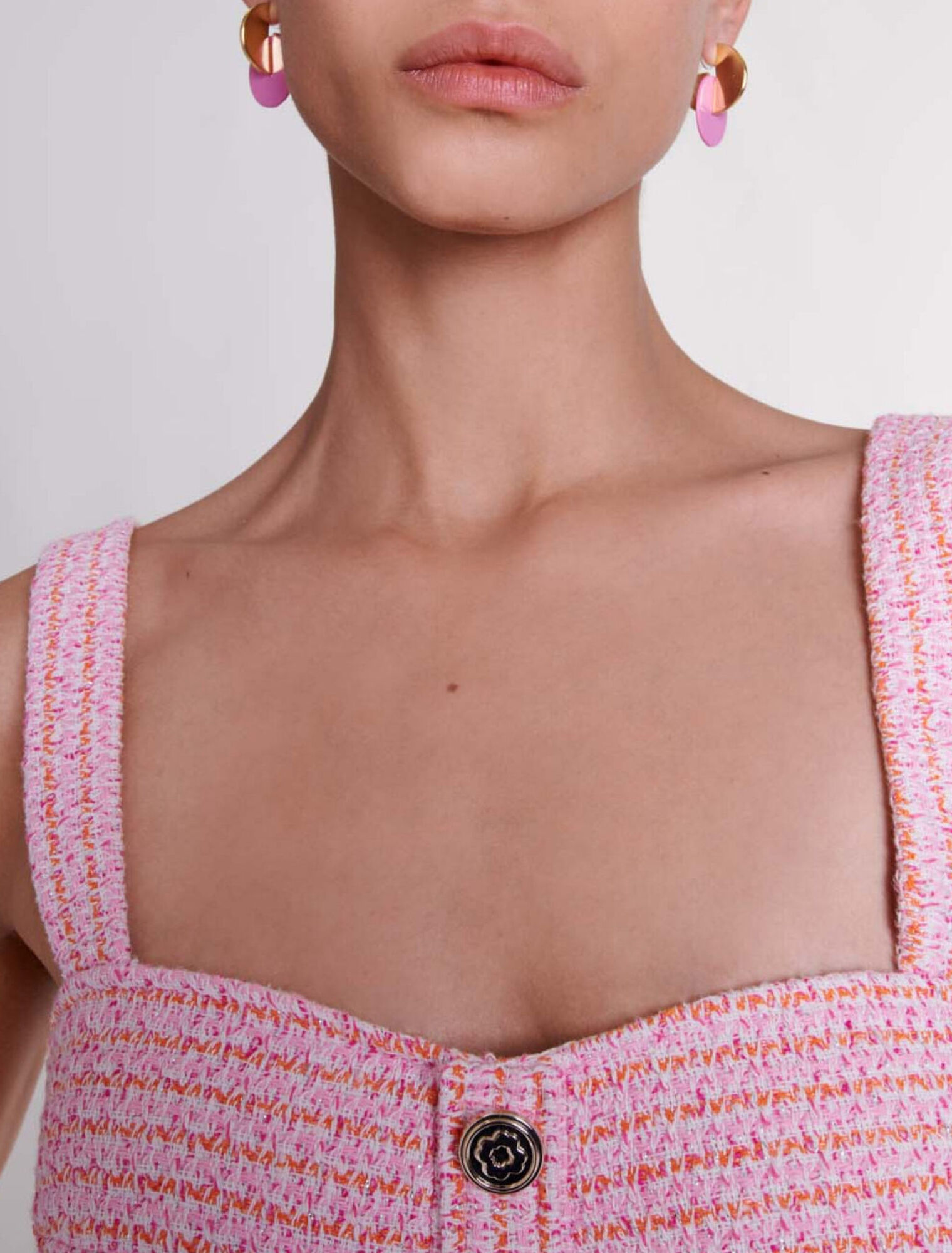 Crop top in tweed