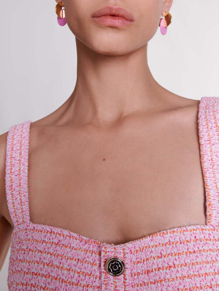 Crop top in tweed