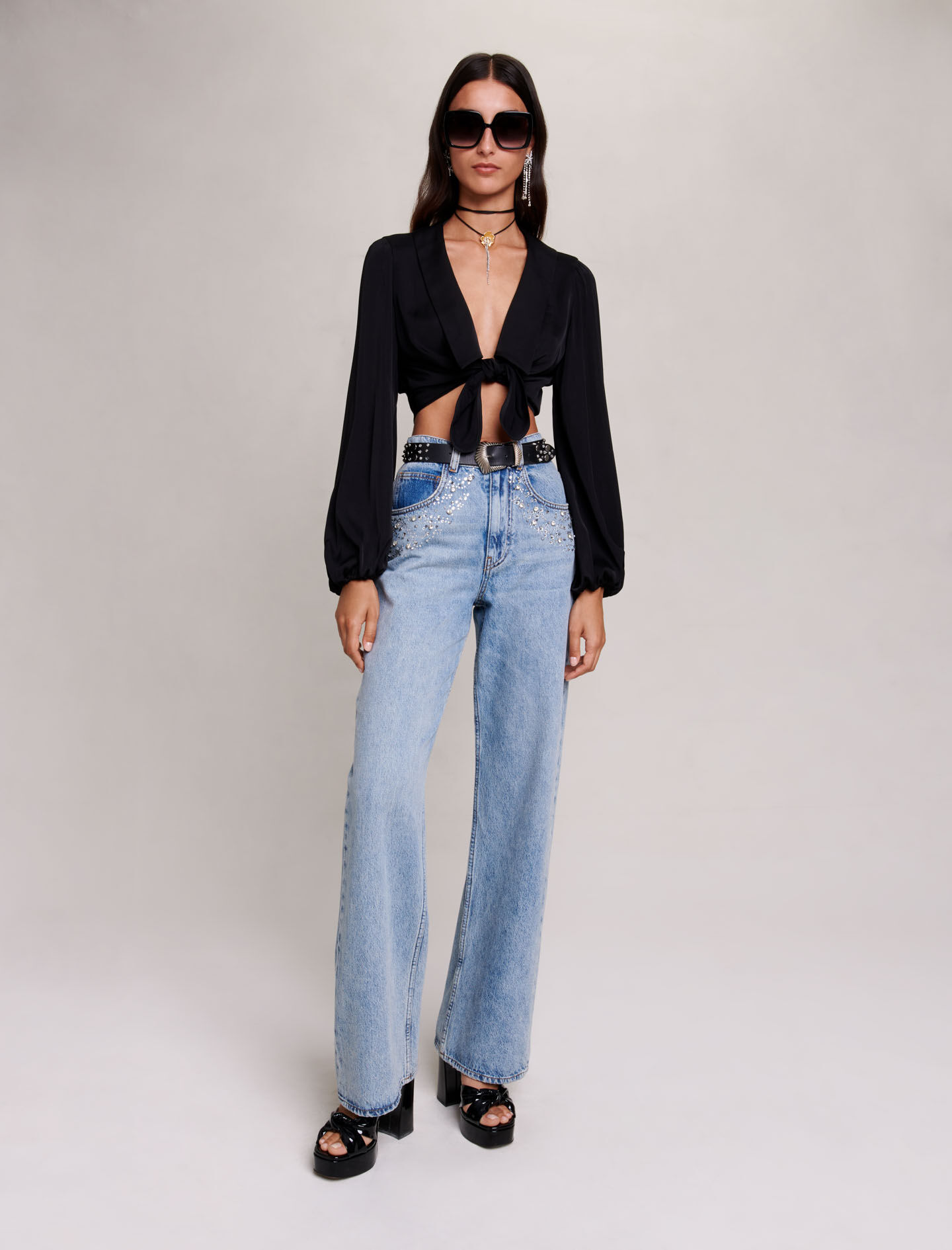 Camicia annodata in vita on sale
