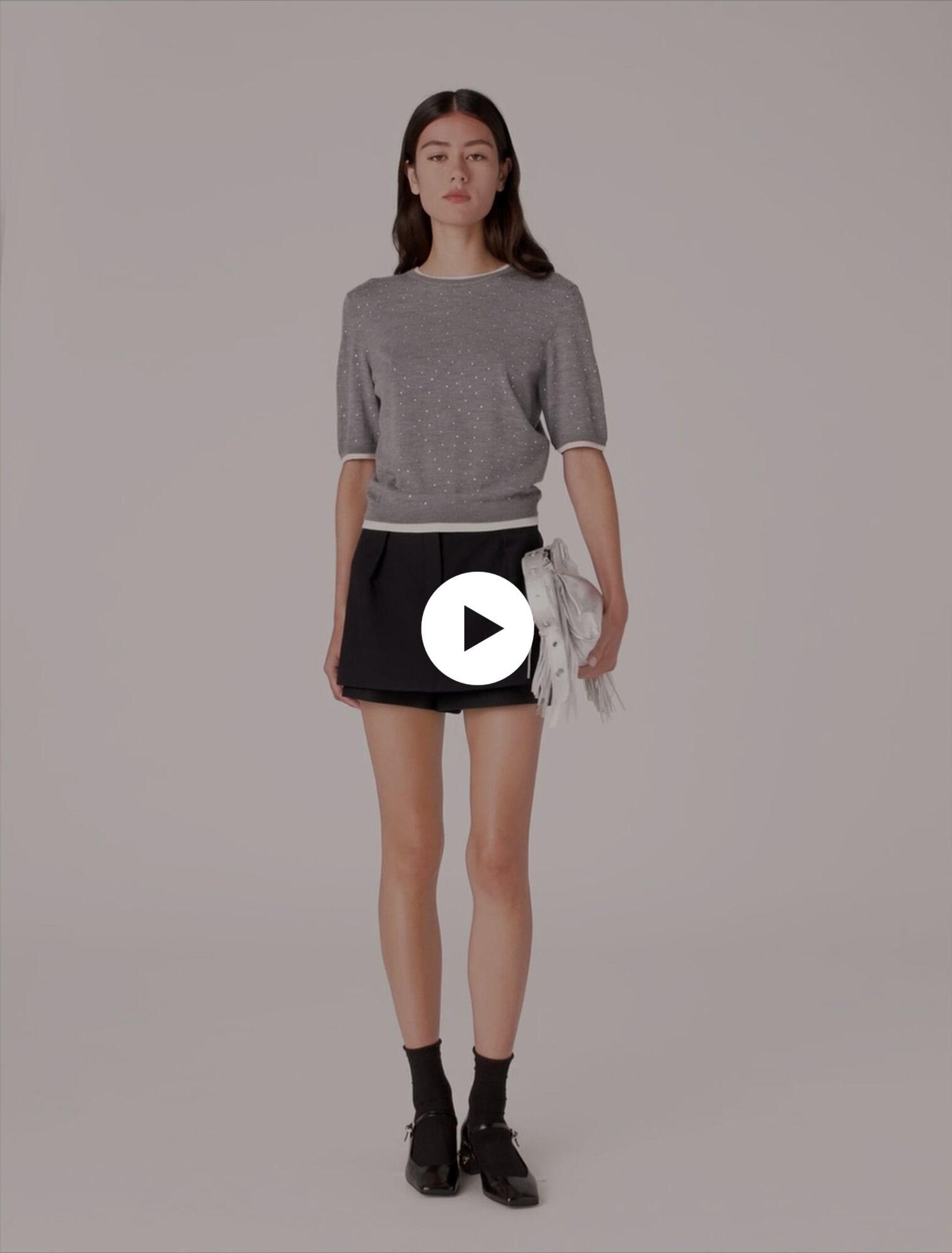 Maglione 100% lana maniche corte