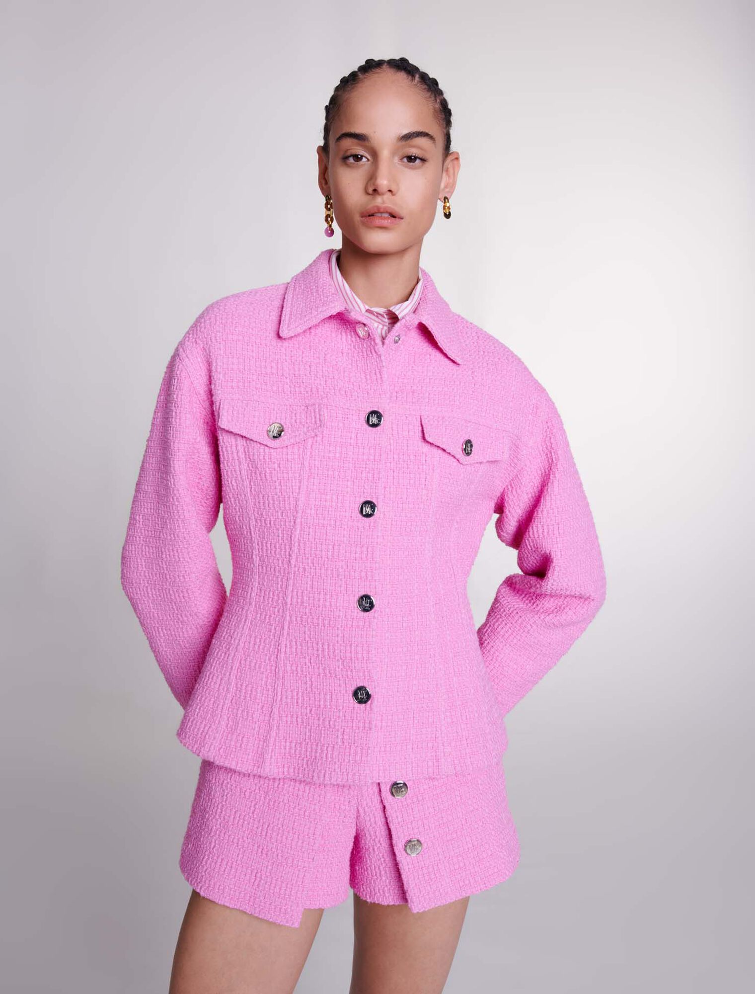 Giacca attillata in tweed