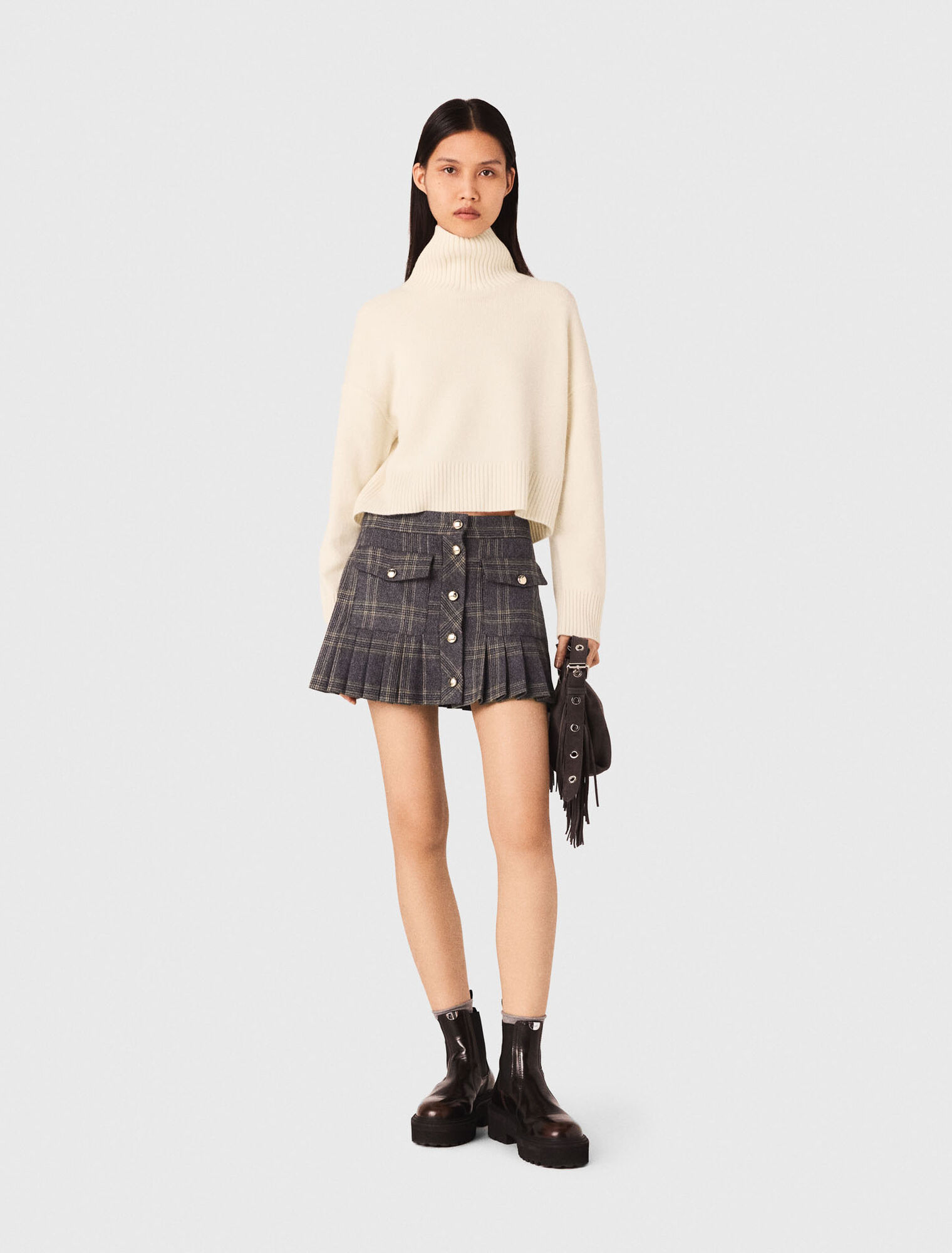 Maglione a collo alto in cachemire