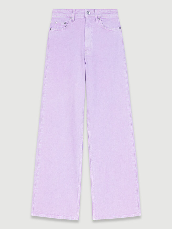 Jeans larghi con effetto délavé
