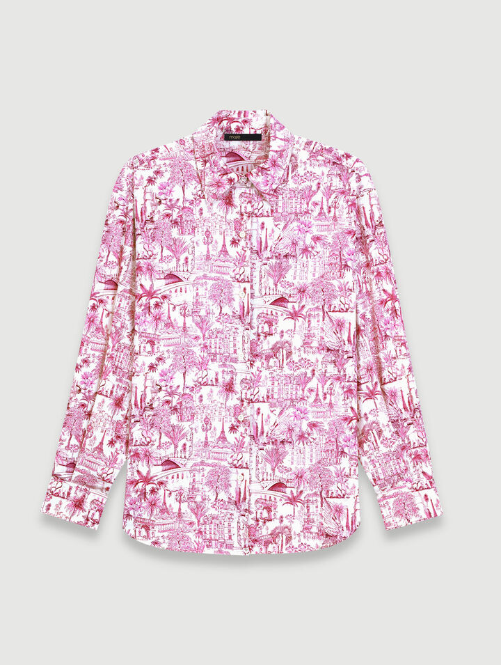 Camicia oversize con stampa