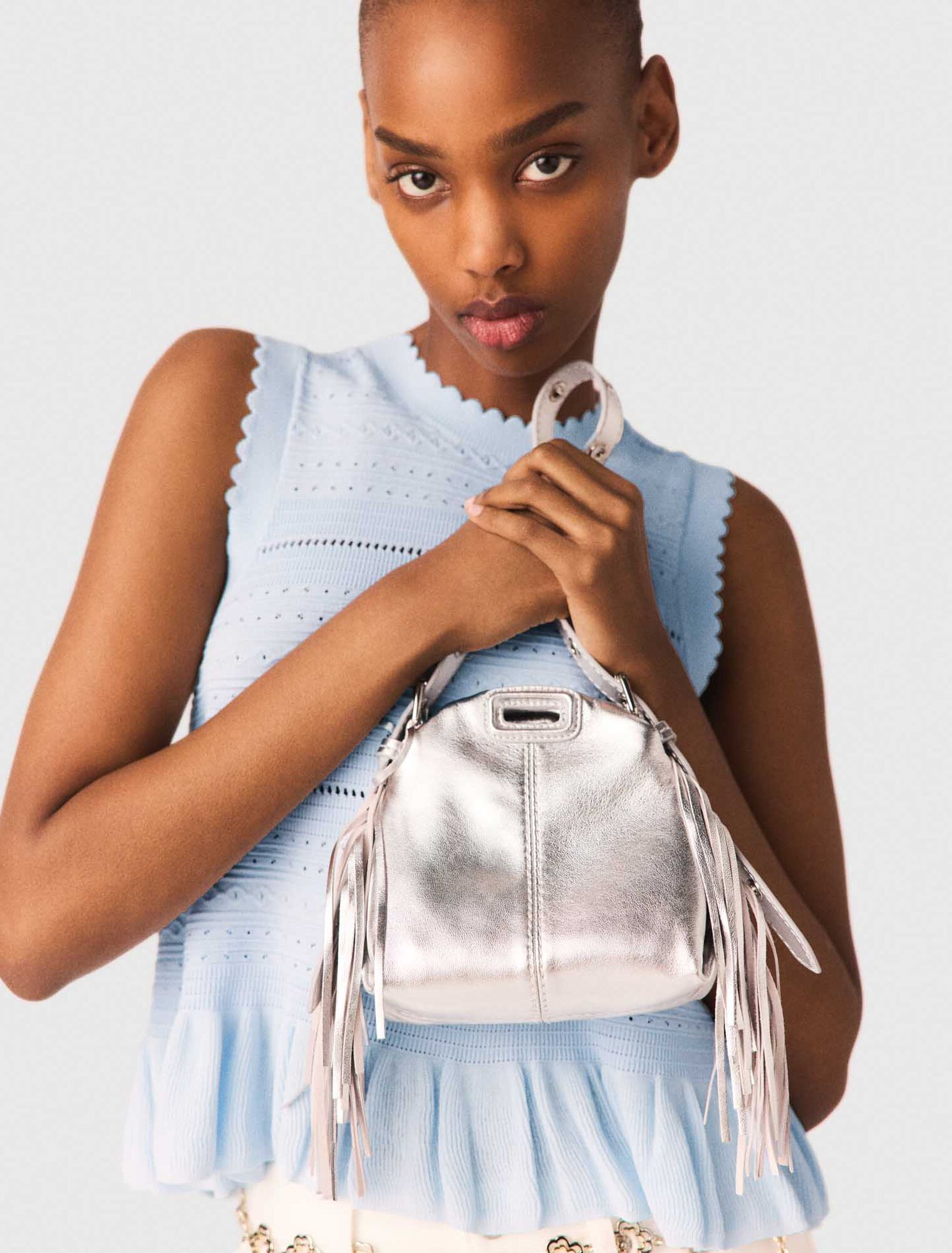 Borsa Miss M micro pelle metalliz.