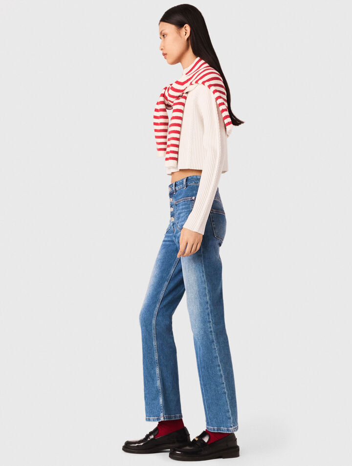Jeans in denim con tasche