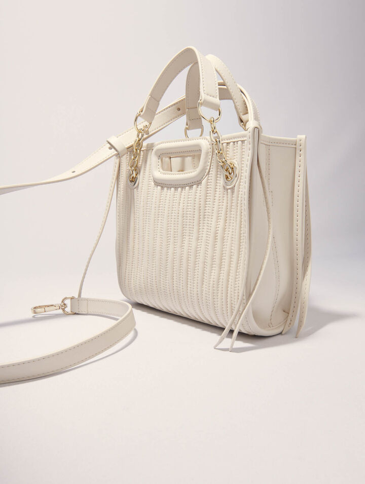 Mini borsa tote in pelle trapuntata