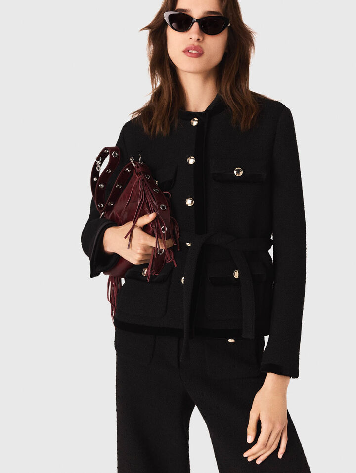 Giacca lunga in tweed