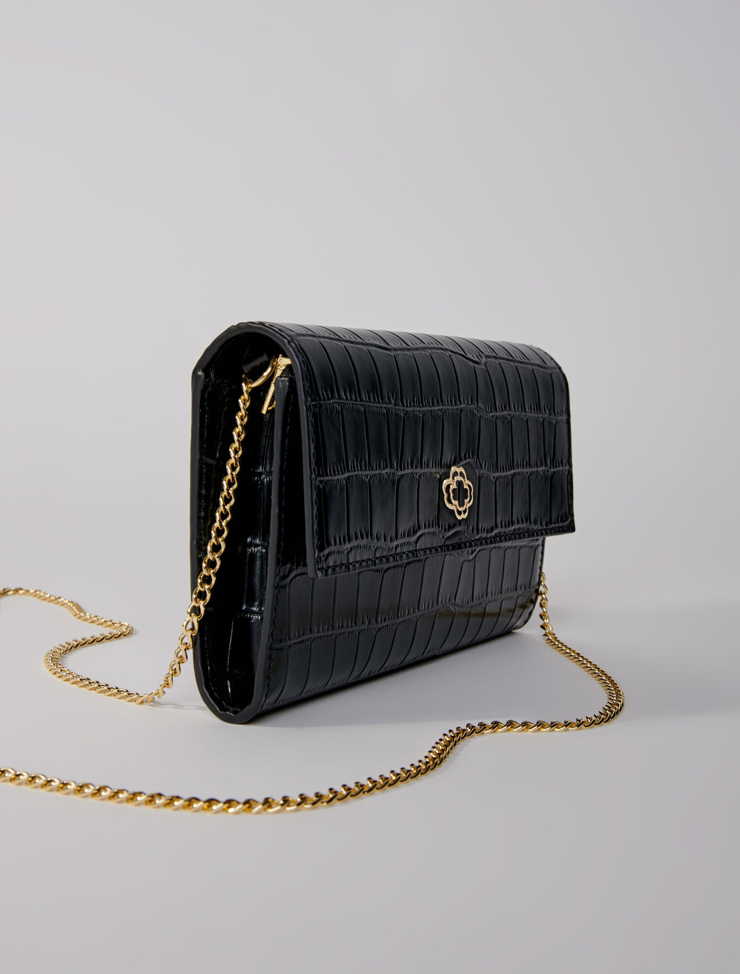 Borsa in pelle goffrata coccodrillo