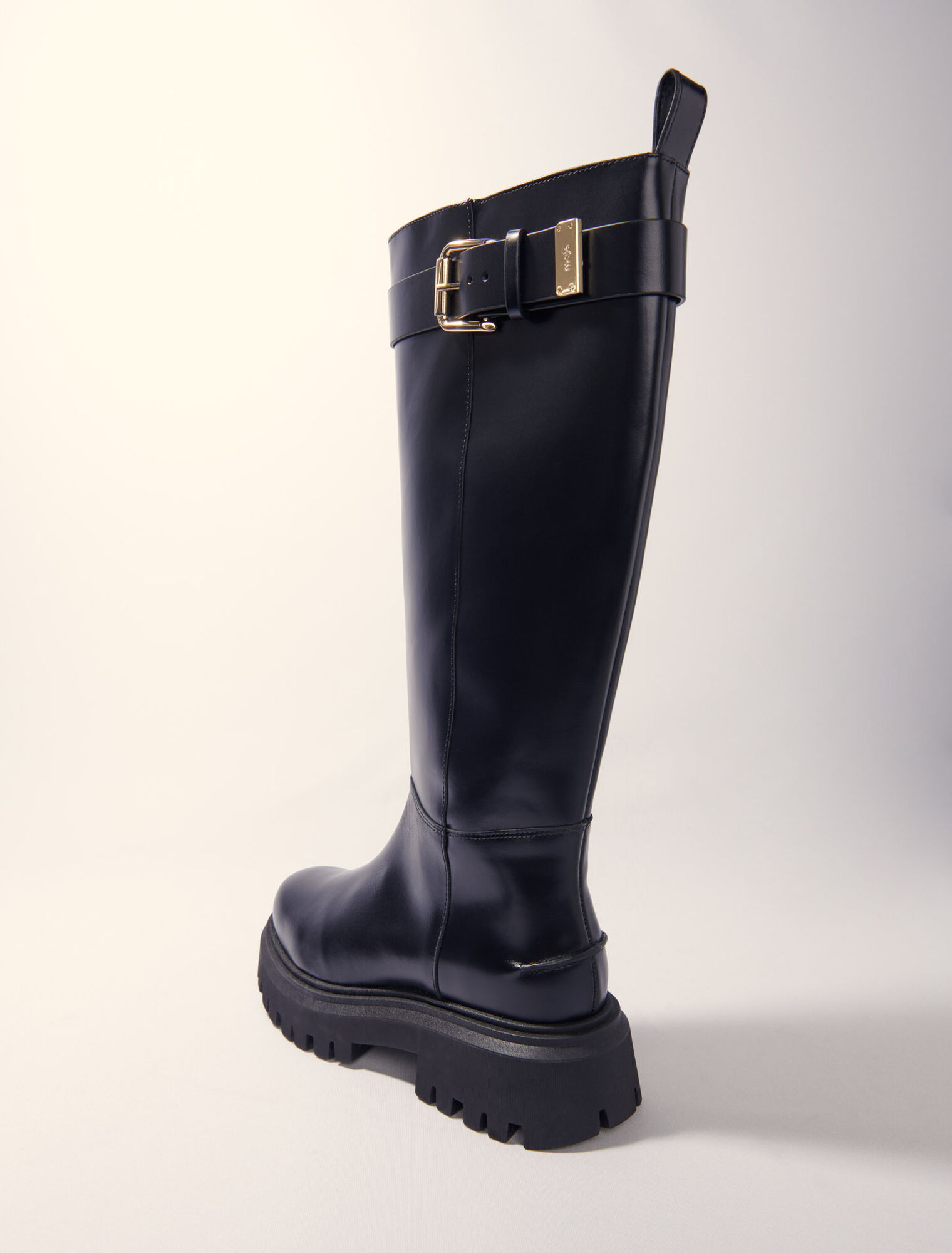 Stivali in pelle con fibbia