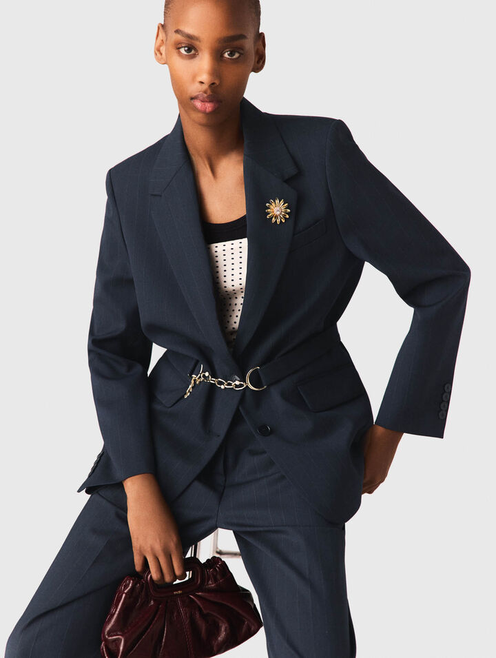 Giacca da tailleur a righe