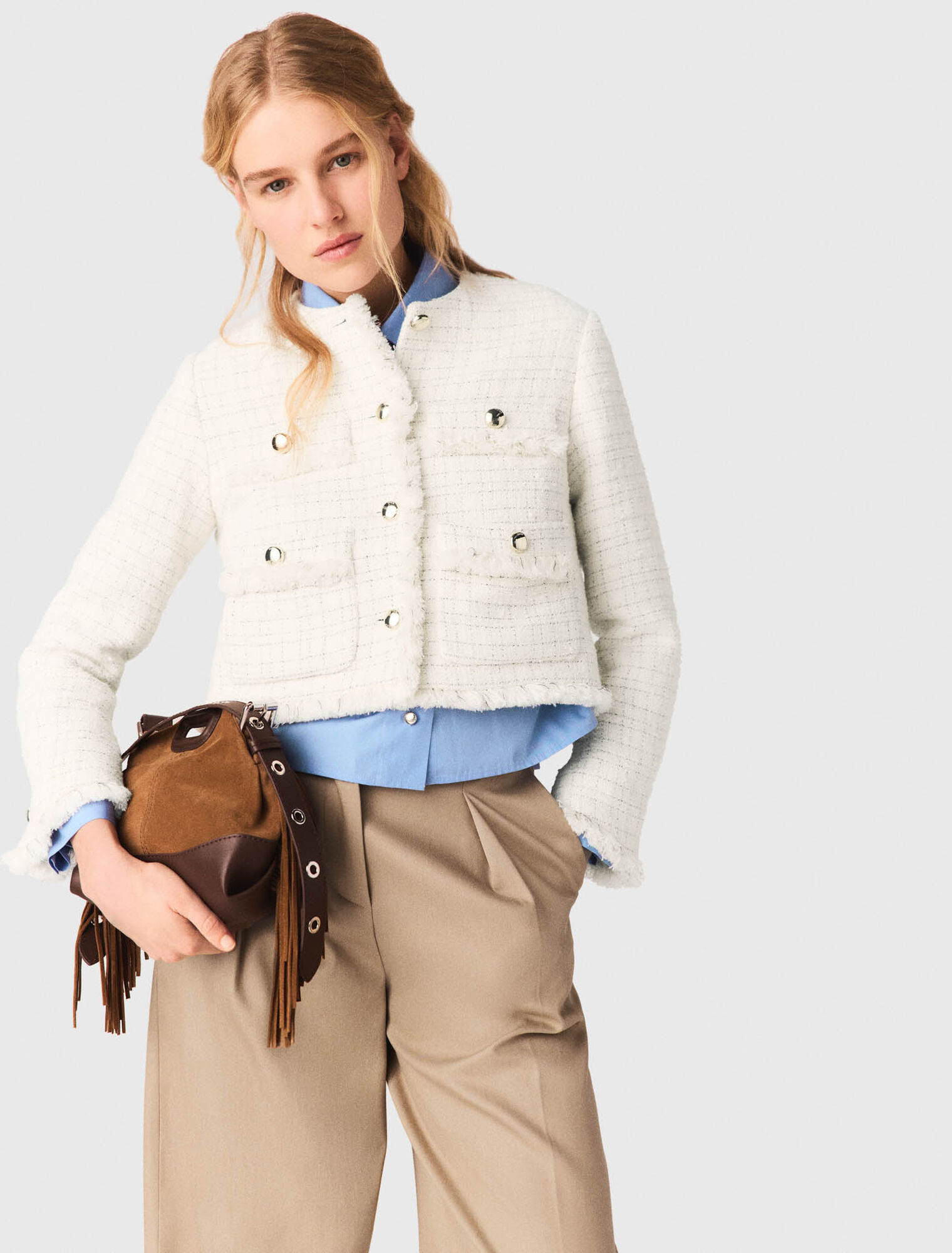 Giacca corta in tweed