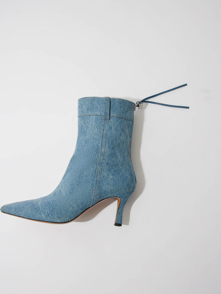 Stivaletti in denim a punta