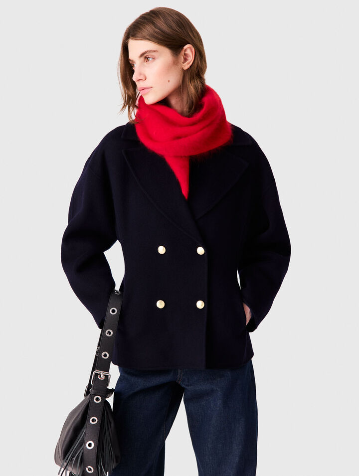 Cappotto sciancrato double face