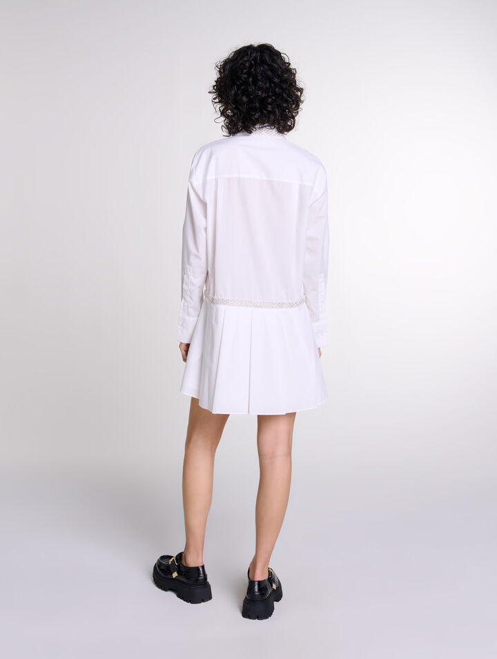 Abito a camicia ornato con perline