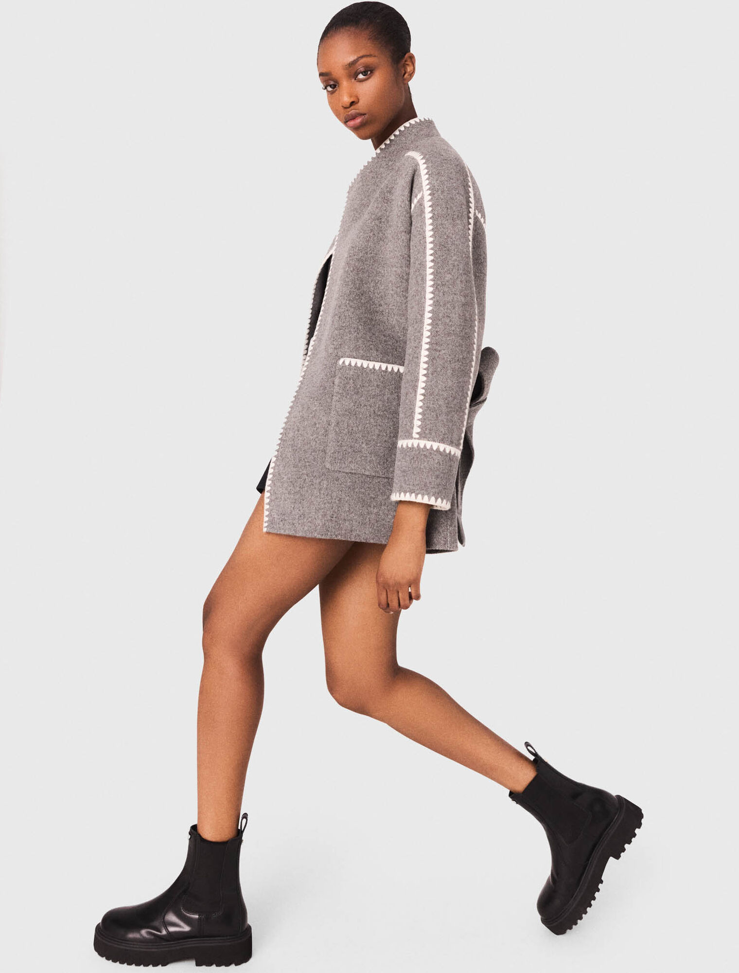 Cappotto corto double face