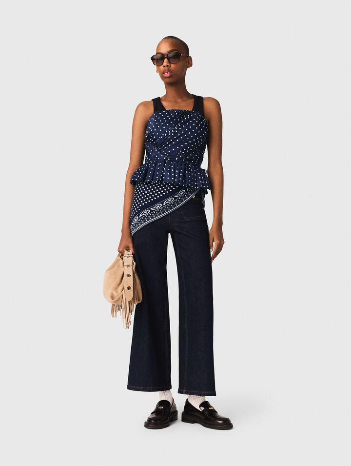 Top a bustino con stampa