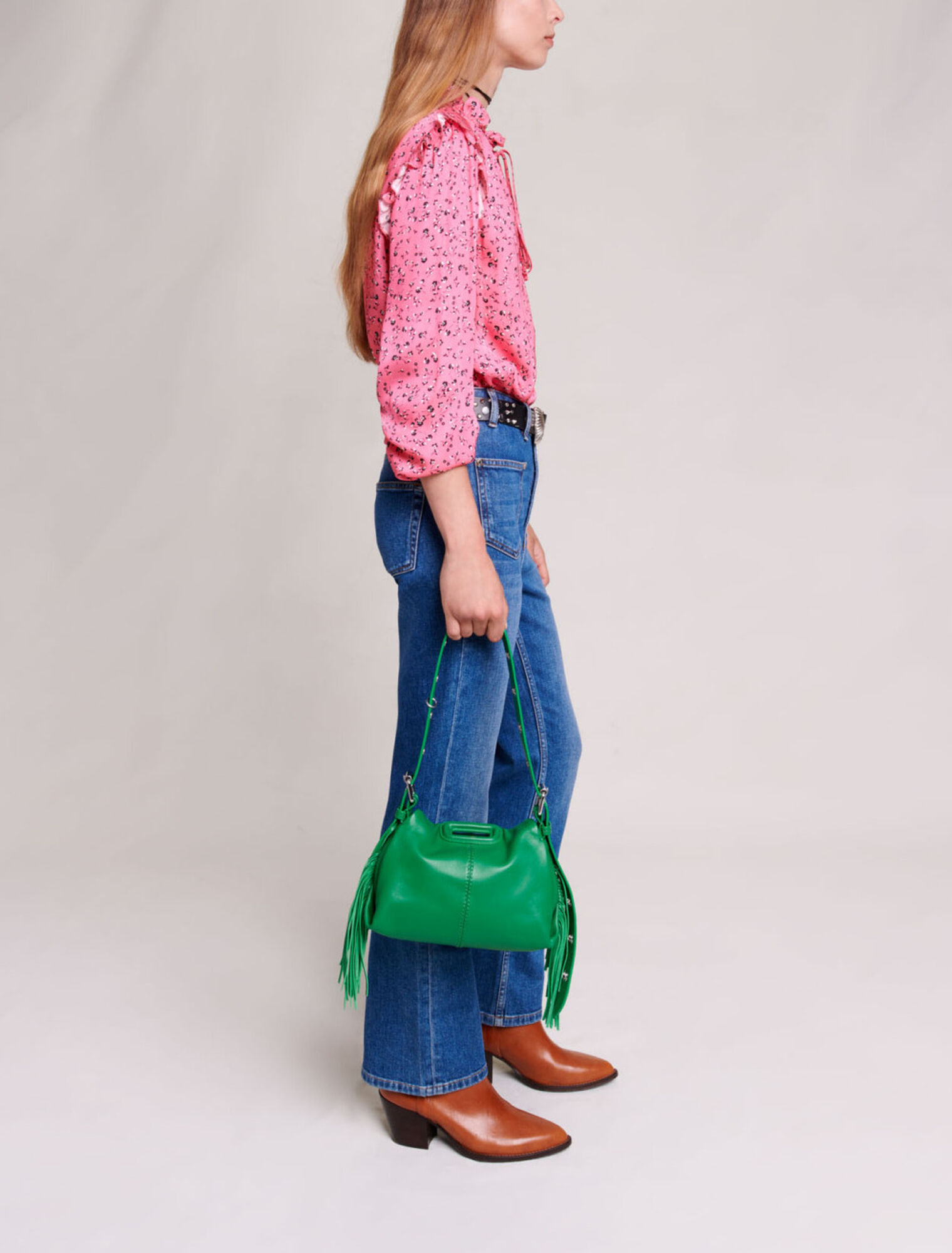 Blusa con stampa a fiori