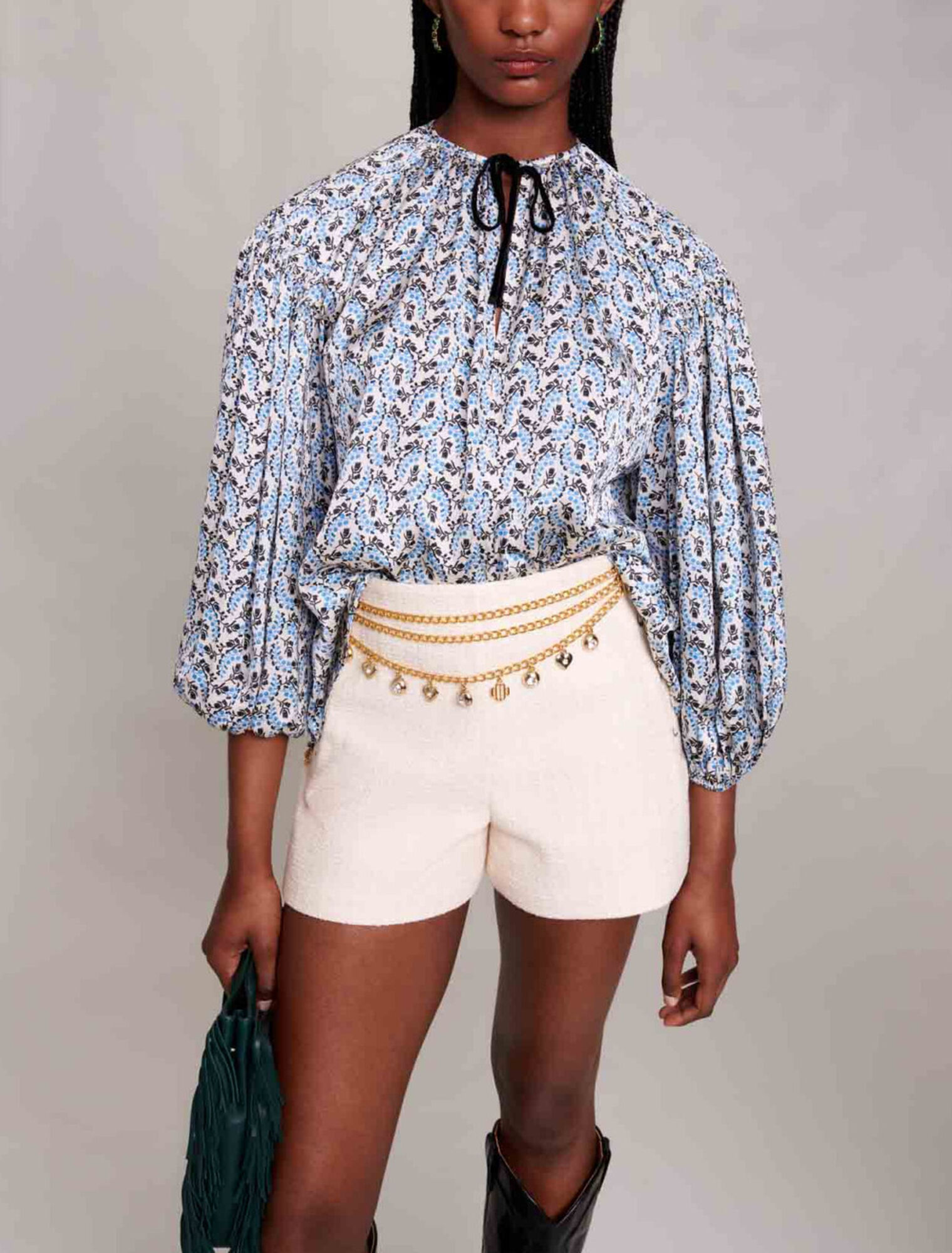 Blusa ampia satinata