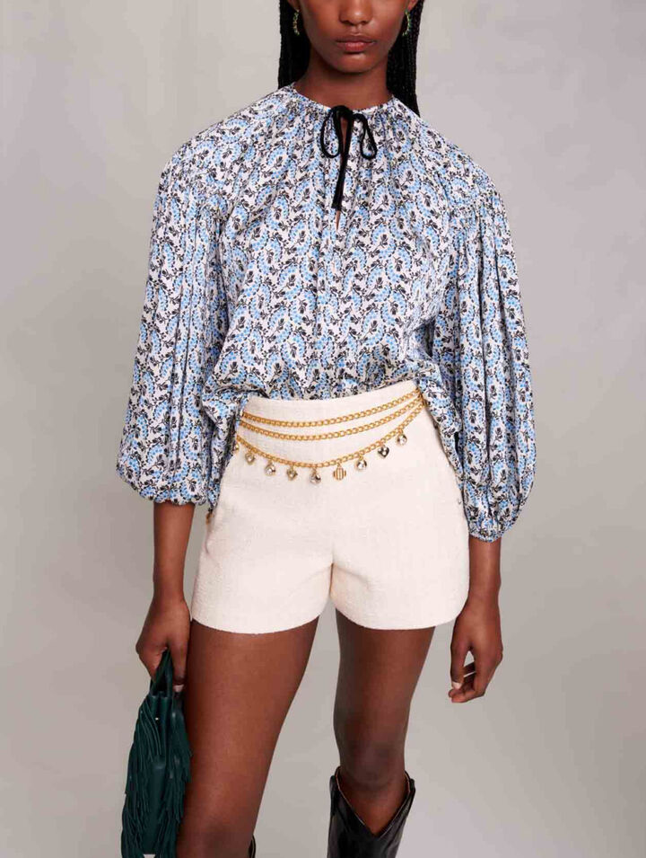 Blusa ampia satinata