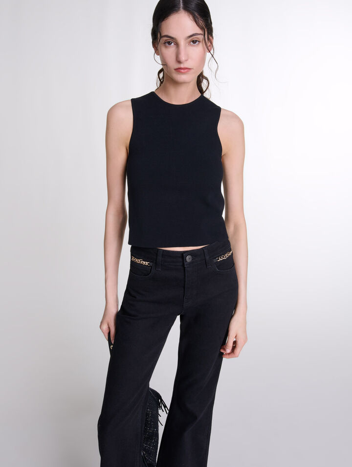 Top corto in maglia