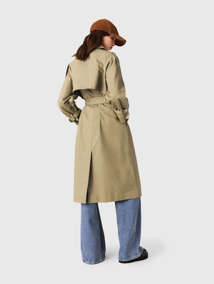 Trench borchie collo rimovibile